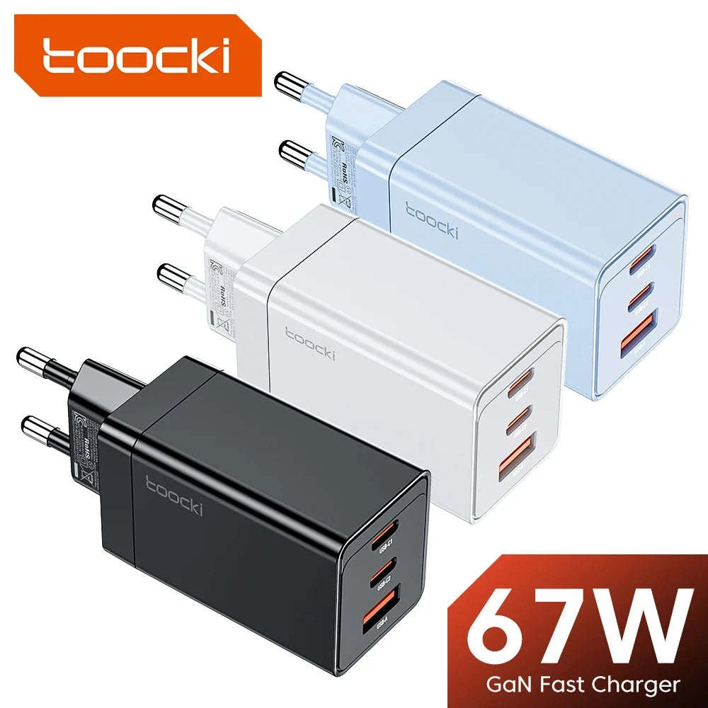 Toocki 67W GaN USB C Charger-EU Black