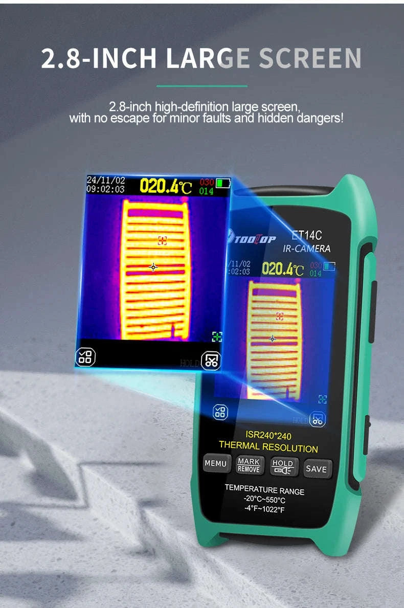 TOOLTOP ET14C Thermal Imaging Camera for PCB and Home Appliance Testing-ET14C and Macro Lens / United States