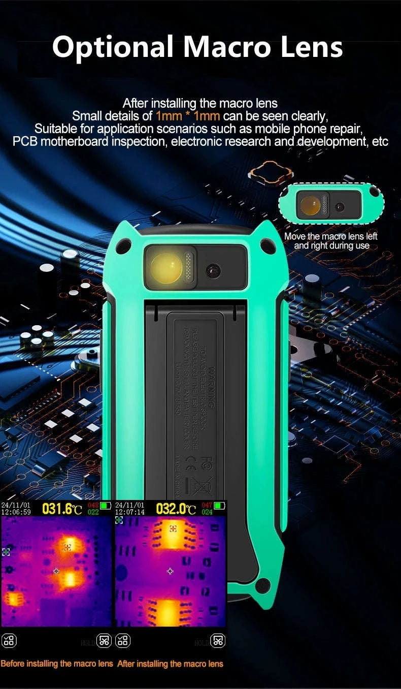 TOOLTOP ET14C Thermal Imaging Camera for PCB and Home Appliance Testing-ET14C and Macro Lens / United States