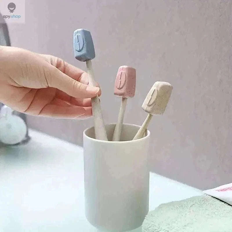 Toothbrush Head Cover Set (4-Pack) for Cleaner Storage-Default Title