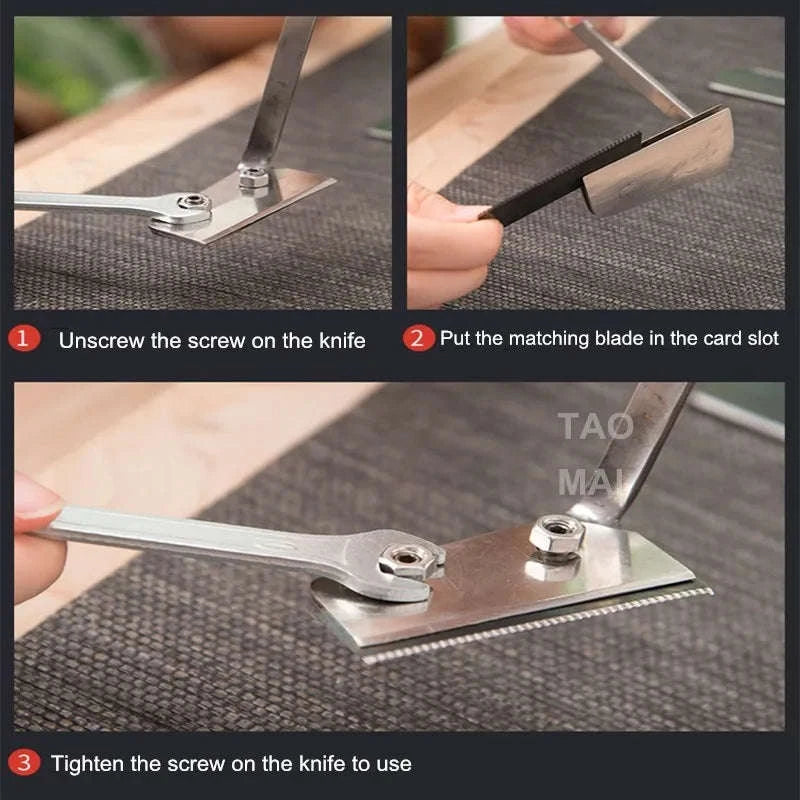 Toothed Clay Sculpting Scraper with Replaceable Blade Tool-small set