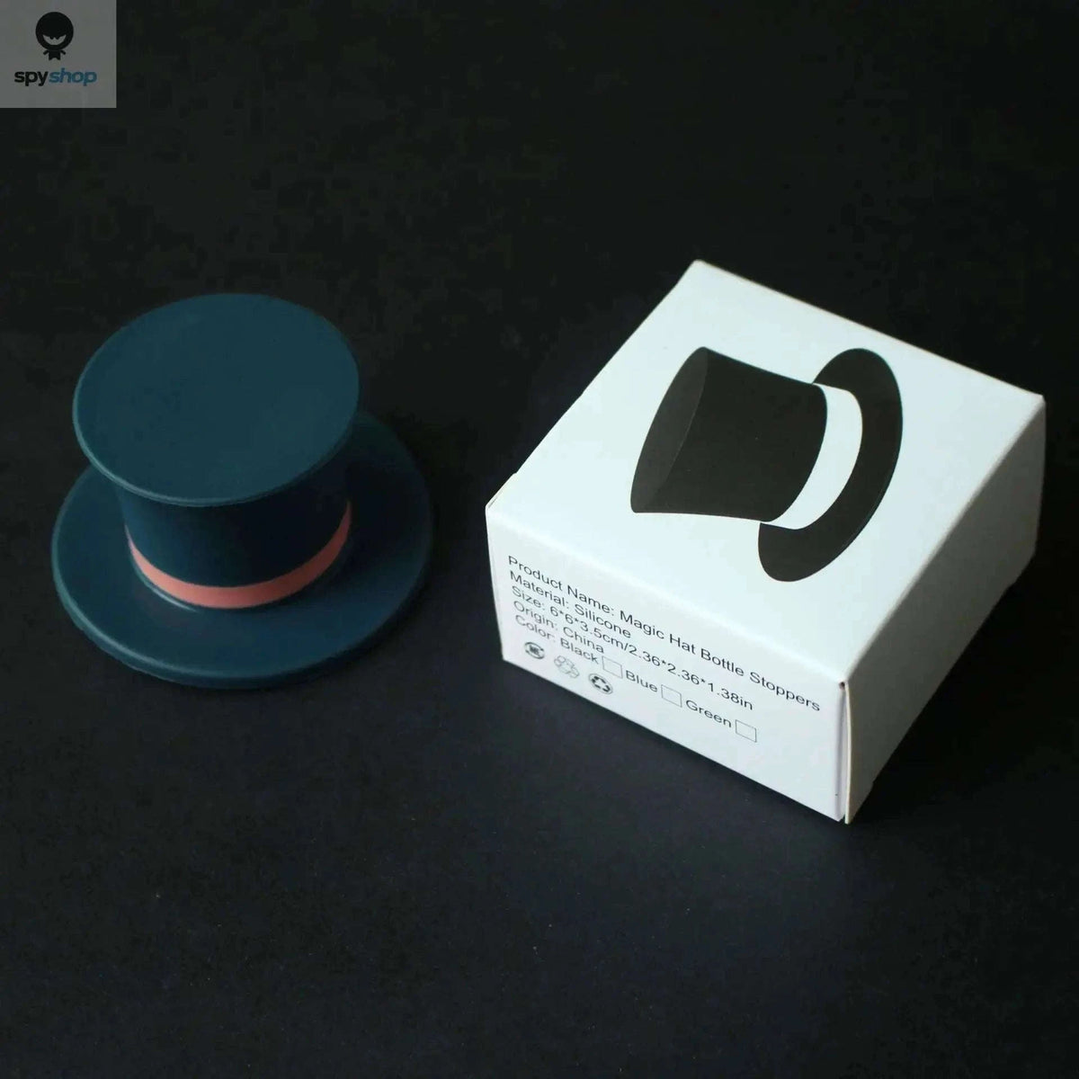 Top Hat Bottle Stopper Silicone Wine Seal for Freshness-1green in box