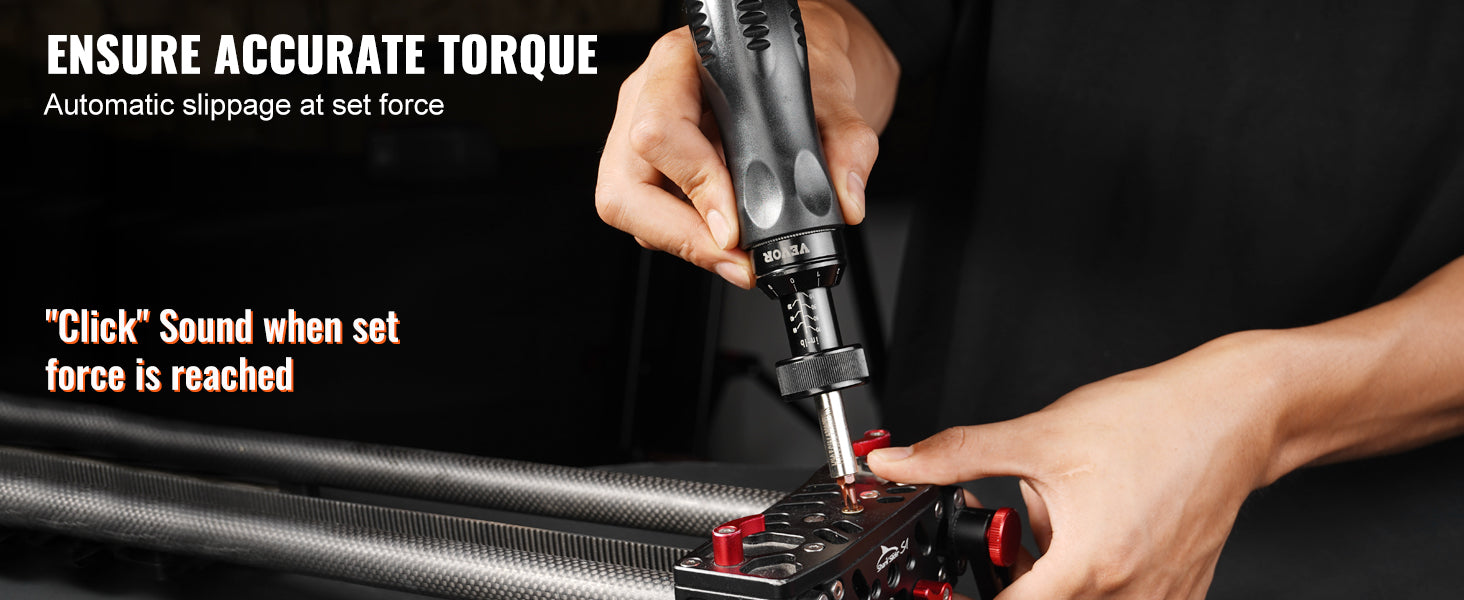 Adjustable Torque Screwdriver 10–70 in-lbs with Bits & Case