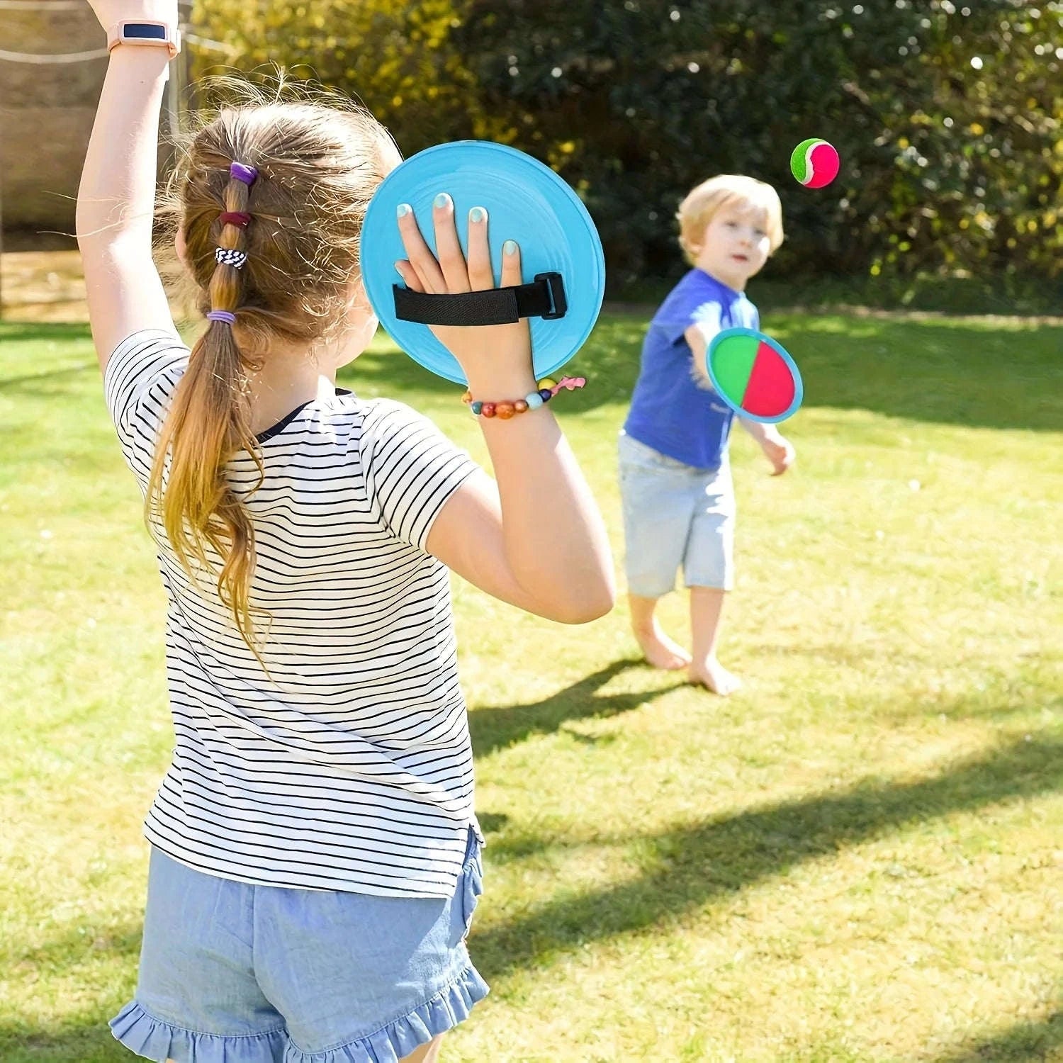 Toss and Catch Paddle Ball Set with 2 Bats and Sticky Ball-2 beats 1 ball / United States
