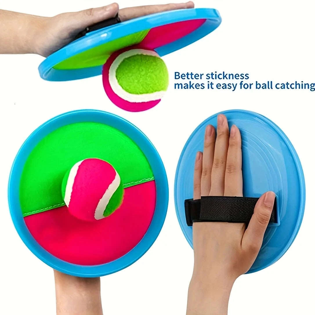 Toss and Catch Paddle Ball Set with 2 Bats and Sticky Ball-2 beats 1 ball / United States