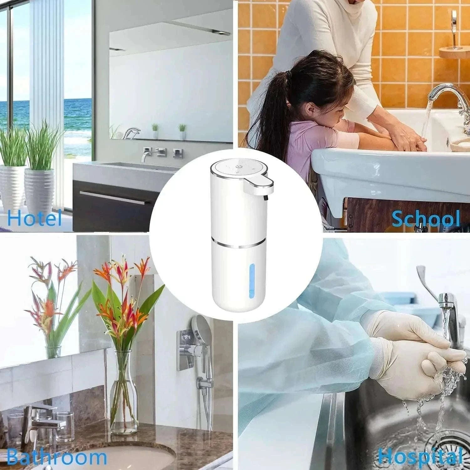 Touchless Automatic Soap Dispenser with Infrared Sensor USB Rechargeable-Foam