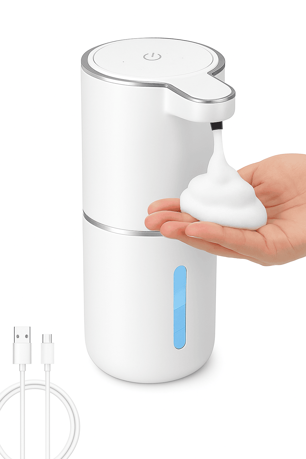 Touchless Automatic Soap Dispenser with Infrared Sensor USB Rechargeable-Foam