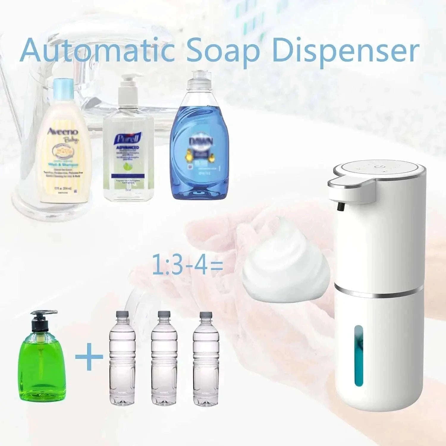 Touchless Automatic Soap Dispenser with Infrared Sensor USB Rechargeable-Foam
