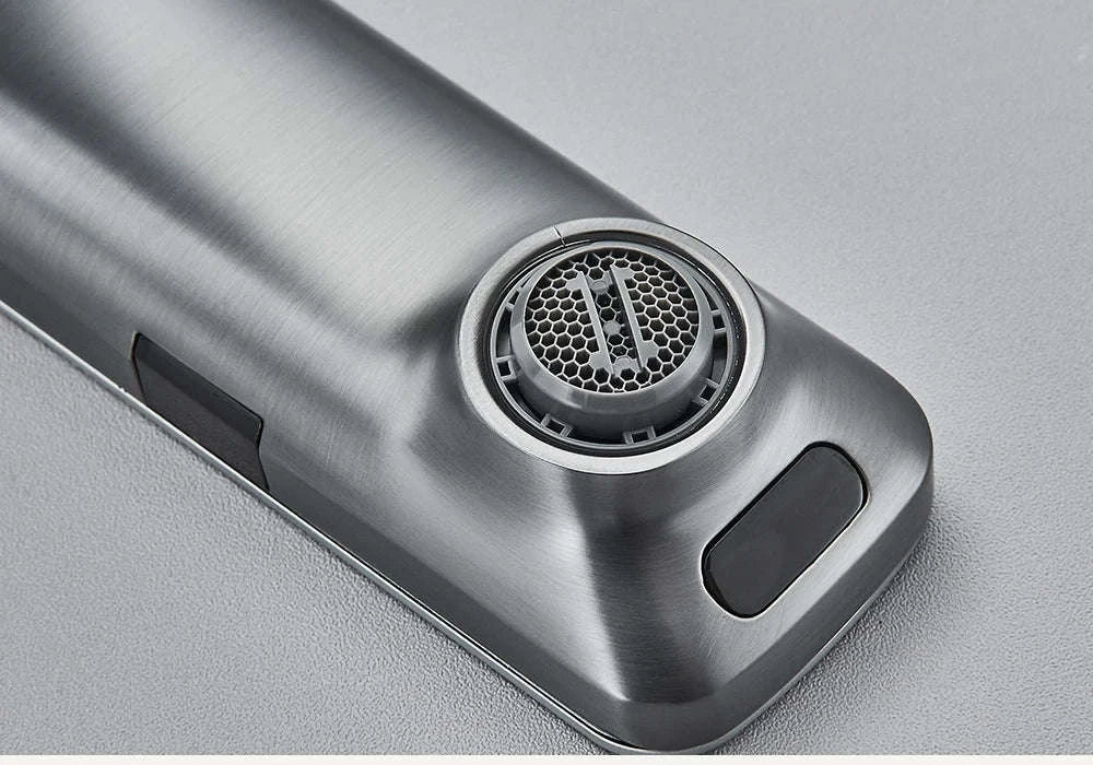 Touchless Sensor Basin Faucet with Smart Display-Chrome Basin Faucet / United States