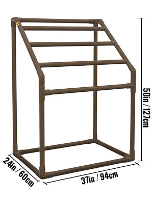 Portasciugamani da esterno per piscina con 5–8 barre, organizer autoportante in PVC