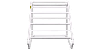 Portasciugamani da esterno per piscina con 5–8 barre, organizer autoportante in PVC
