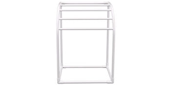 Portasciugamani da esterno per piscina con 5–8 barre, organizer autoportante in PVC