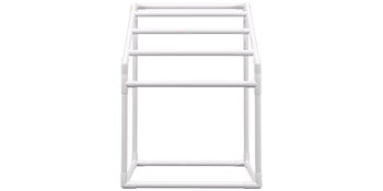 Portasciugamani da esterno per piscina con 5–8 barre, organizer autoportante in PVC