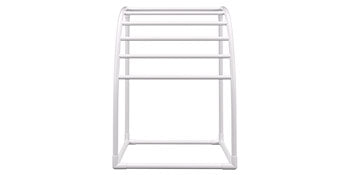 Portasciugamani da esterno per piscina con 5–8 barre, organizer autoportante in PVC