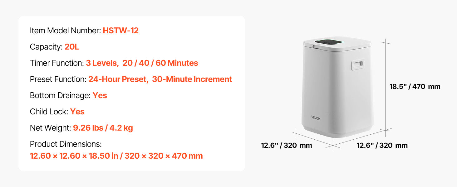20L Towel Warmer Bucket with Timer, Lock & LED for Spa Comfort