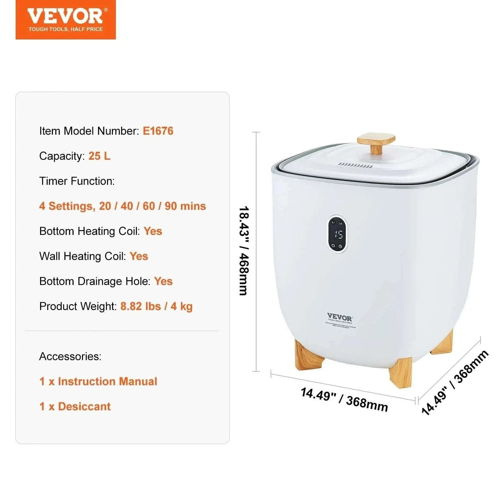 Towel Warmer Bucket with Timer, LED & Large Capacity (20L–35L)-35L / Poland