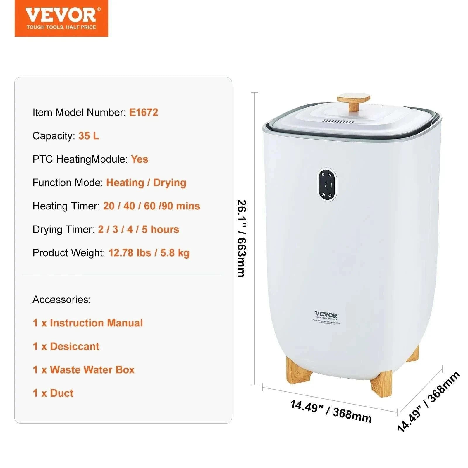 Towel Warmer Bucket with Timer, LED & Large Capacity (20L–35L)-35L / Poland