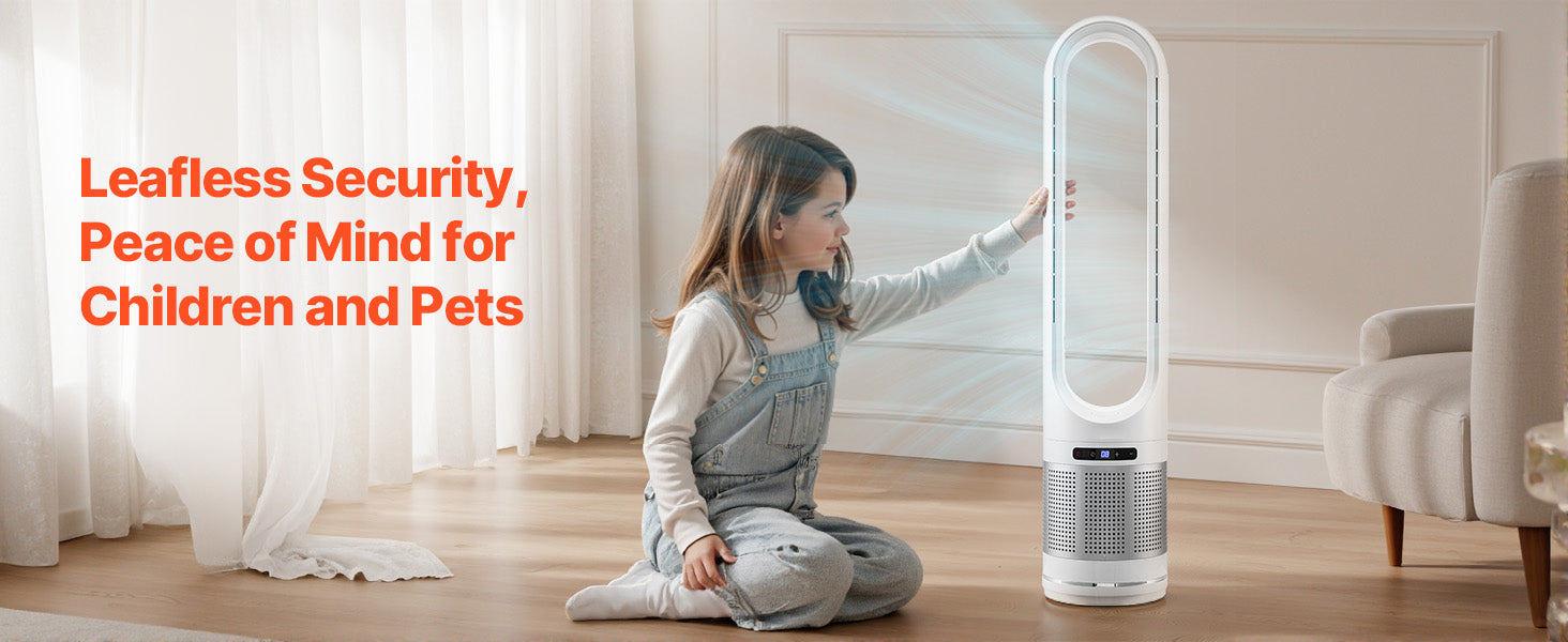 Stajaći ventilator bez lopatica s 8 brzina, HEPA pročišćivačem i daljinskim upravljačem