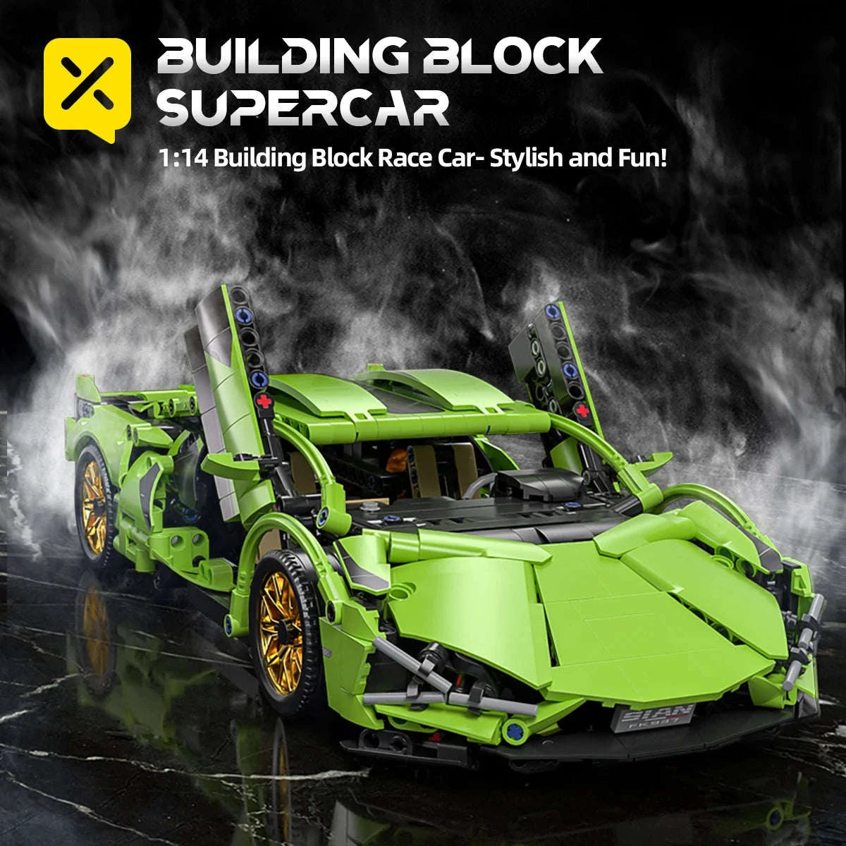 Toylinx 1:14 Racing Car Building Blocks Model-66612 no box