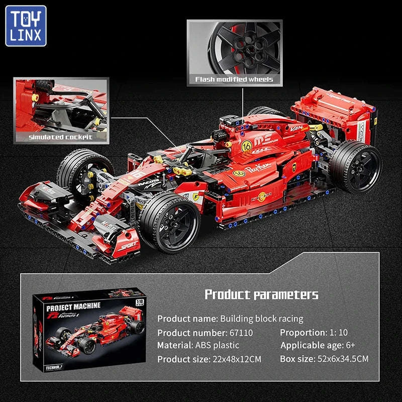ToylinX RC Race Car Building Sets – Collectible Model Car Kit-67110 1137PCS / No Box
