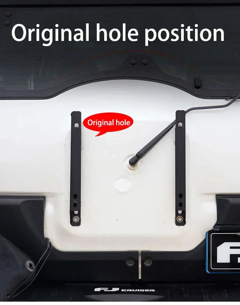Toyota FJ Cruiser Spare Tire Move Up Bracket Off-Road Accessory-Black 2pc