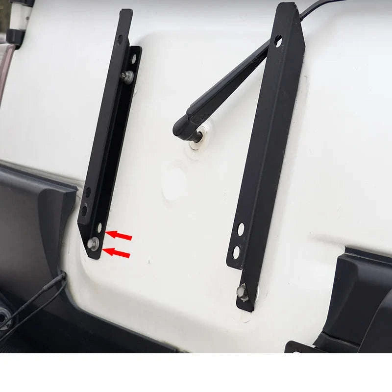 Toyota FJ Cruiser Spare Tire Move Up Bracket Off-Road Accessory-Black 2pc