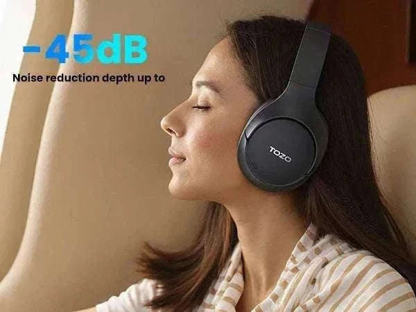 TOZO HT3 Headphones with AI Translation and Bluetooth Audio-black