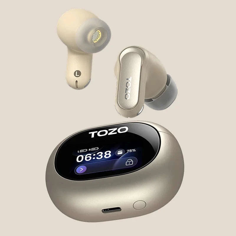 TOZO NC20 Pro True Wireless Earbuds with Smart Touch Screen-Pink Rose