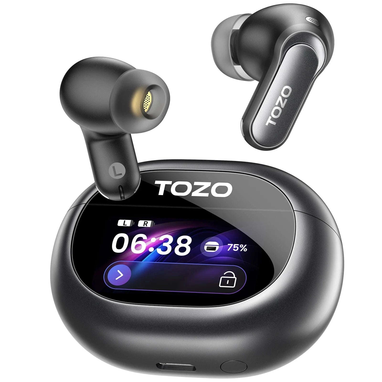 TOZO NC20 Pro True Wireless Earbuds with Smart Touch Screen-Pink Rose