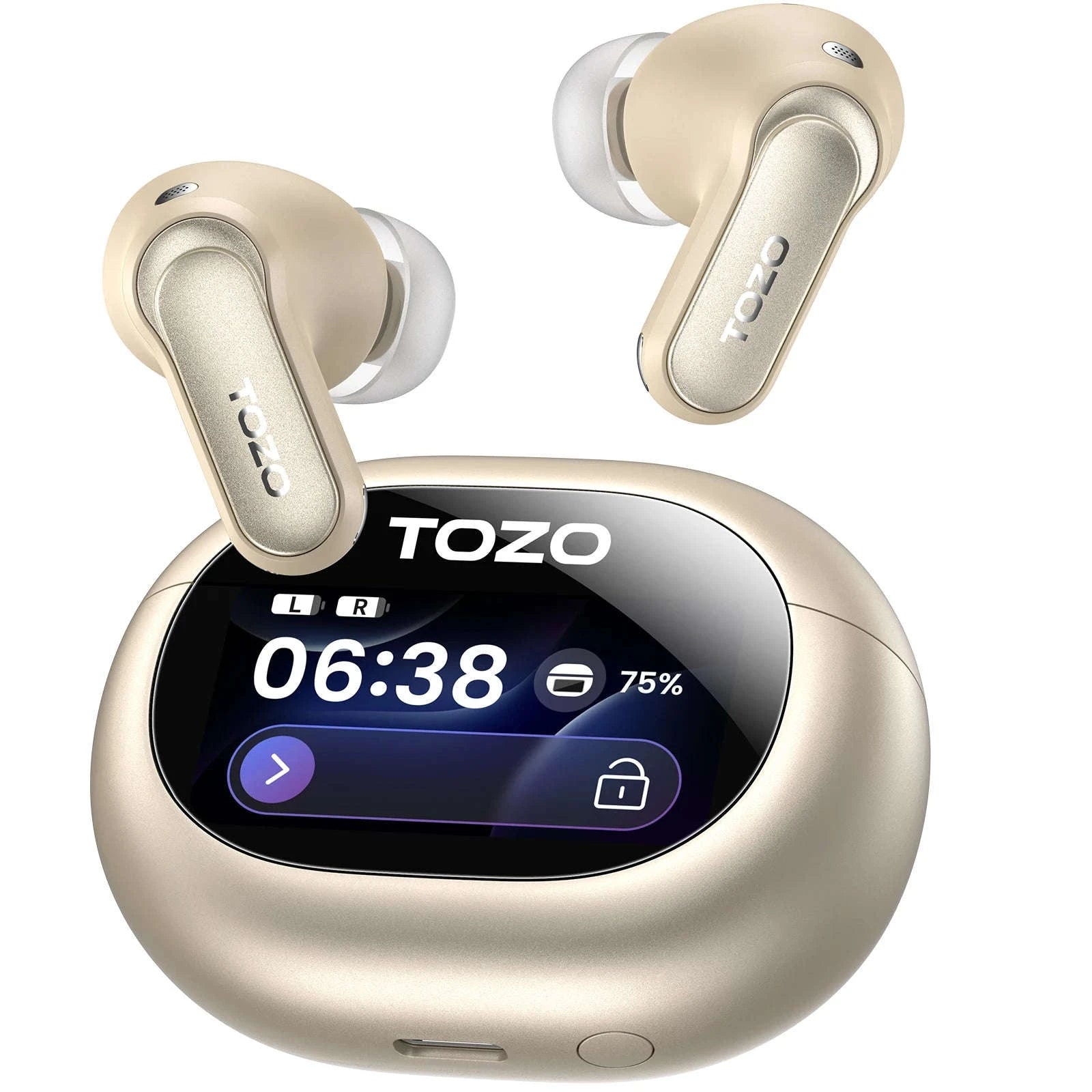 TOZO NC20 Pro True Wireless Earbuds with Smart Touch Screen-Pink Rose