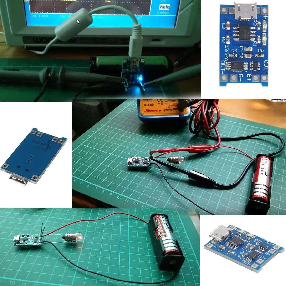 TP4056 18650 Lithium Battery Charger Module with USB Inputs-18650 Type-c / 5PCS