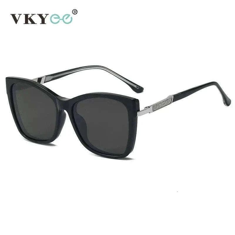 TR90 Magnetic Clip-On Sunglasses with Polarized Lenses-86003-C3 / +50