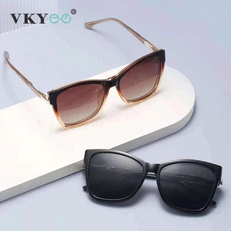 TR90 Magnetic Clip-On Sunglasses with Polarized Lenses-86003-C3 / +50