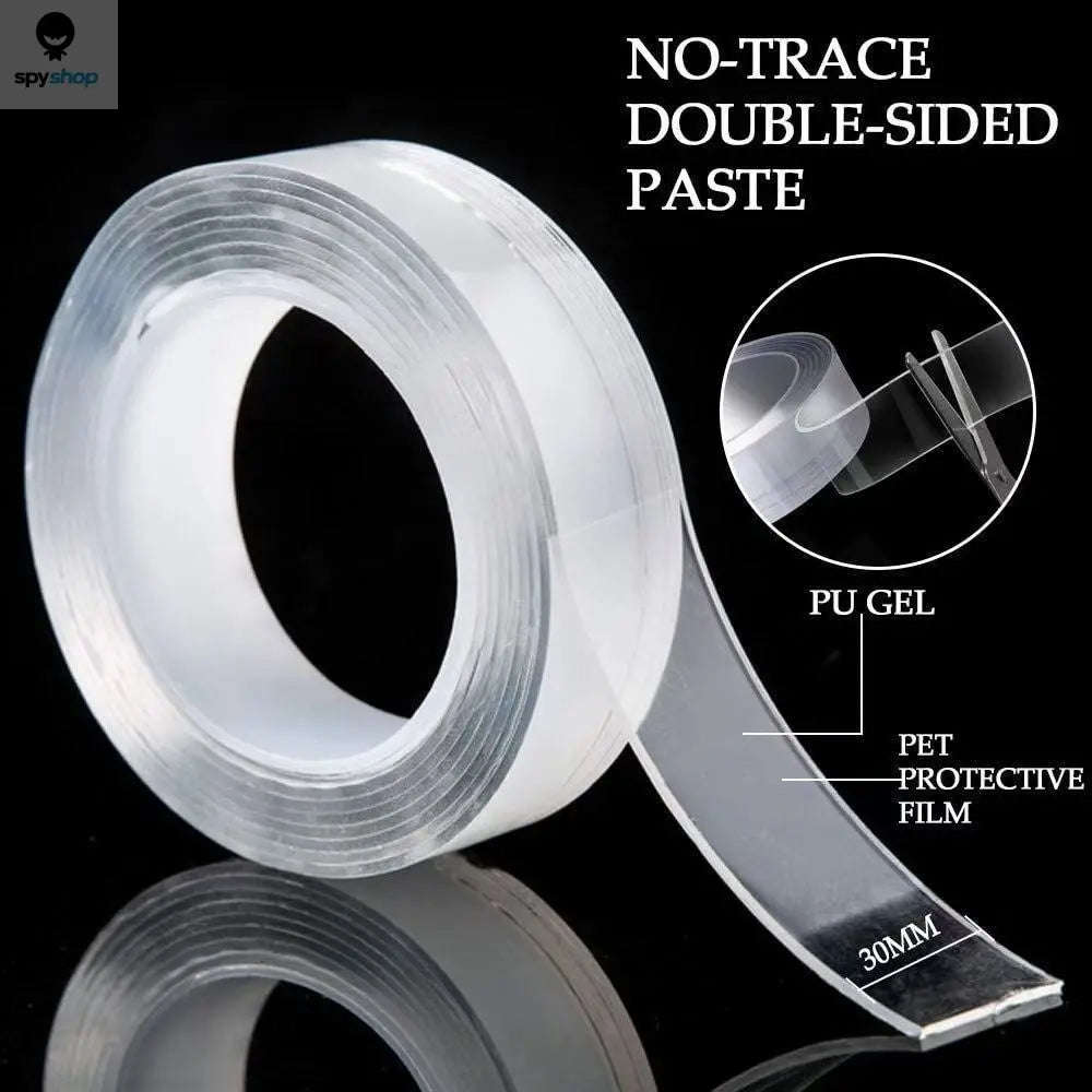 Traceless Nano Tape – Double-Sided Transparent Mounting Gel for Home & Office-1m / 1mm / 20mm