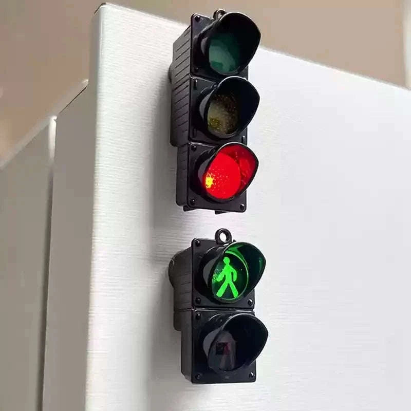 Traffic Light Magnetic Fridge Stickers – Fun Decorative Magnet Set-pedestrian light