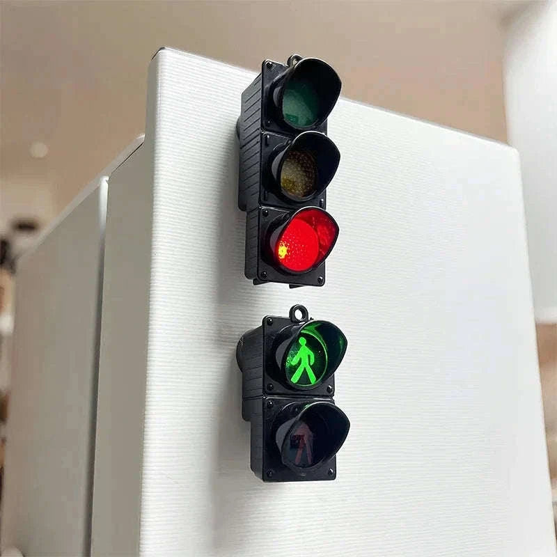 Traffic Light Magnetic Fridge Stickers – Fun Decorative Magnet Set-pedestrian light