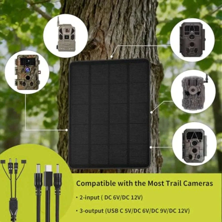 Trail Camera Solar Panel with 5000mAh Battery and IP66 Protection-United States / 5000mAh2packs
