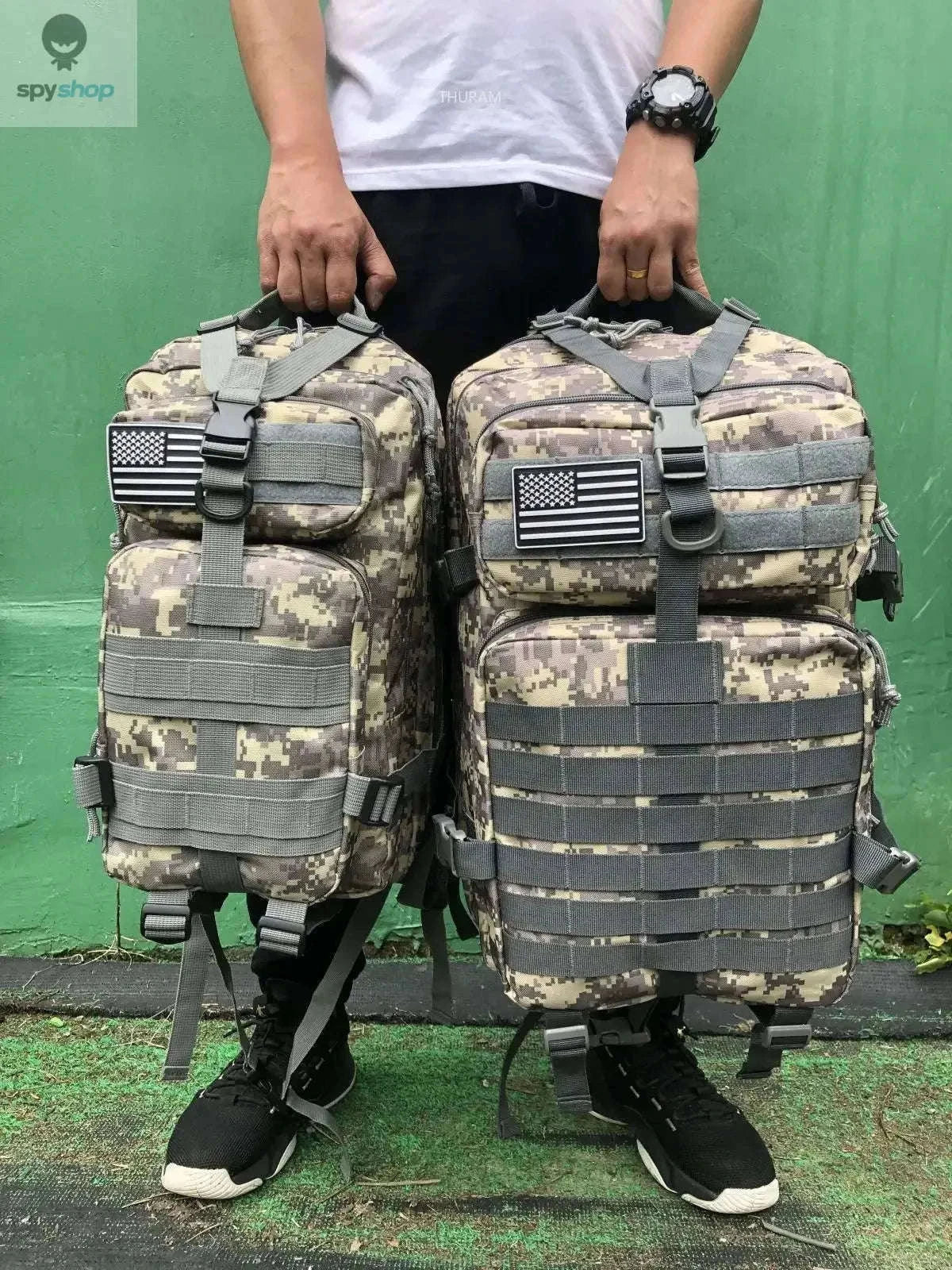 TrailForce Tactical Backpack Waterproof MOLLE Outdoor Pack-50L (Green)