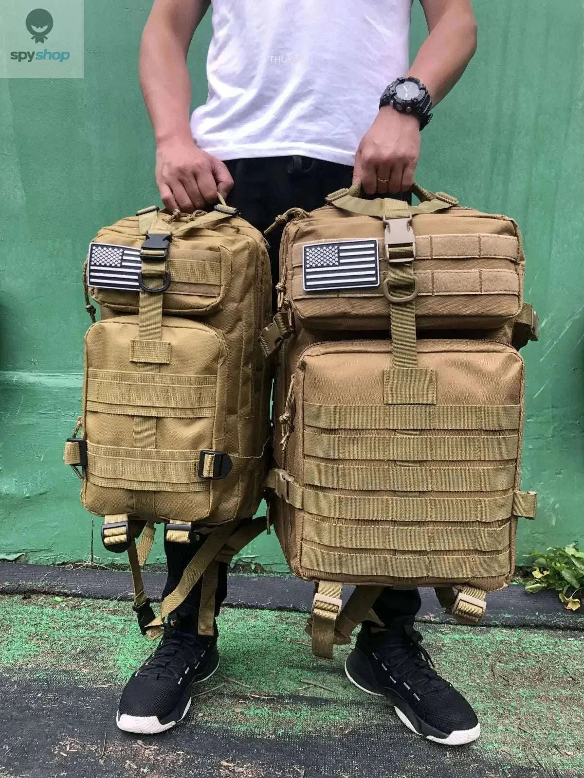 TrailForce Tactical Backpack Waterproof MOLLE Outdoor Pack-50L (Green)