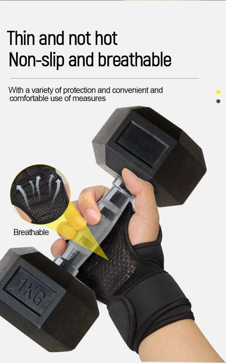Training Sport Gloves for Weightlifting and Workout Support-A-Red / L