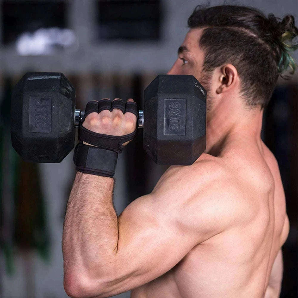 Training Sport Gloves for Weightlifting and Workout Support-A-Red / L
