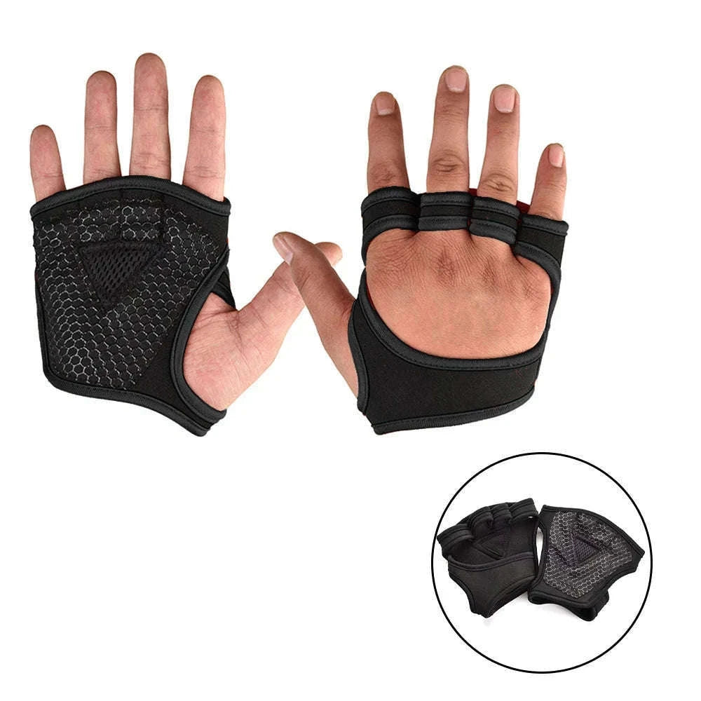 Training Sport Gloves for Weightlifting and Workout Support-A-Red / L