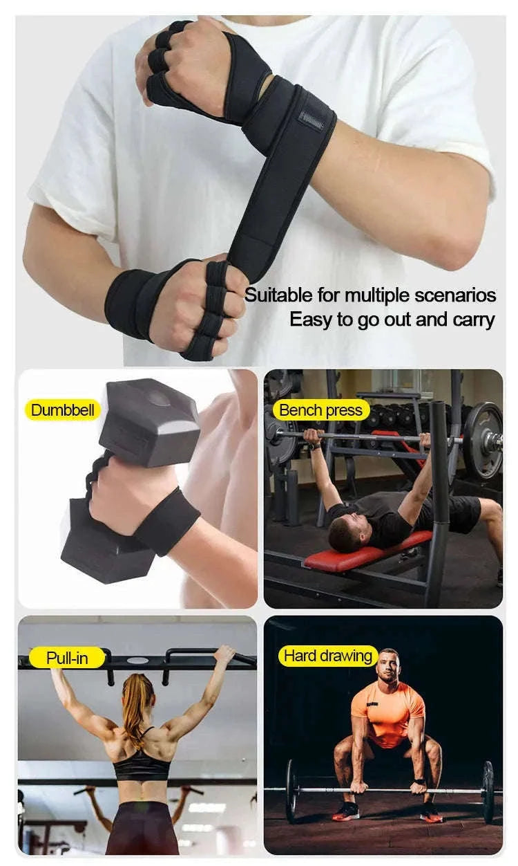 Training Sport Gloves for Weightlifting and Workout Support-A-Red / L