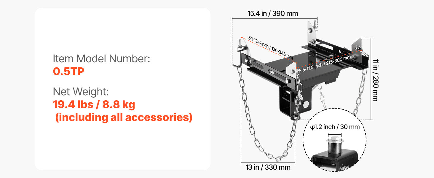 SucceBuy Transmission Jack Adapter 1100 lbs / 0.5 Ton Load Capacity Automotive Transmission Lift Adapter for Garage Repair Shop