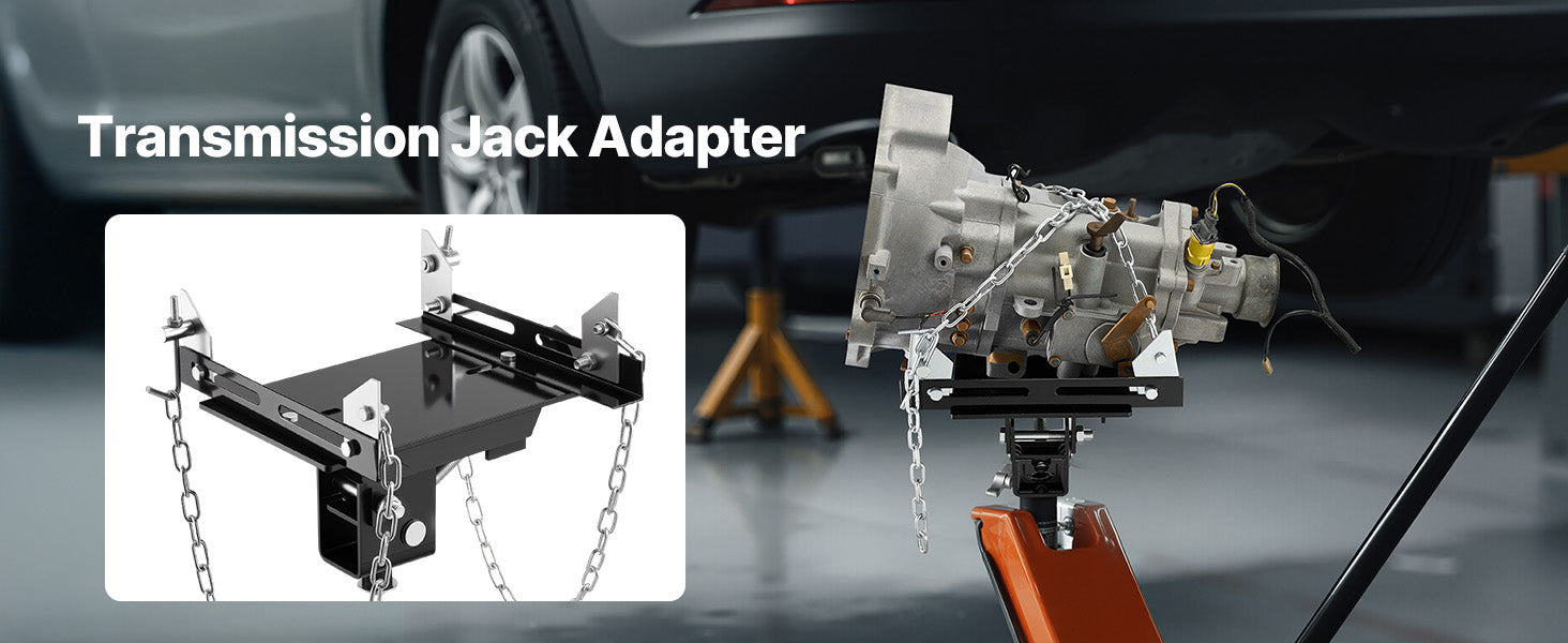 SucceBuy Transmission Jack Adapter 1100 lbs / 0.5 Ton Load Capacity Automotive Transmission Lift Adapter for Garage Repair Shop