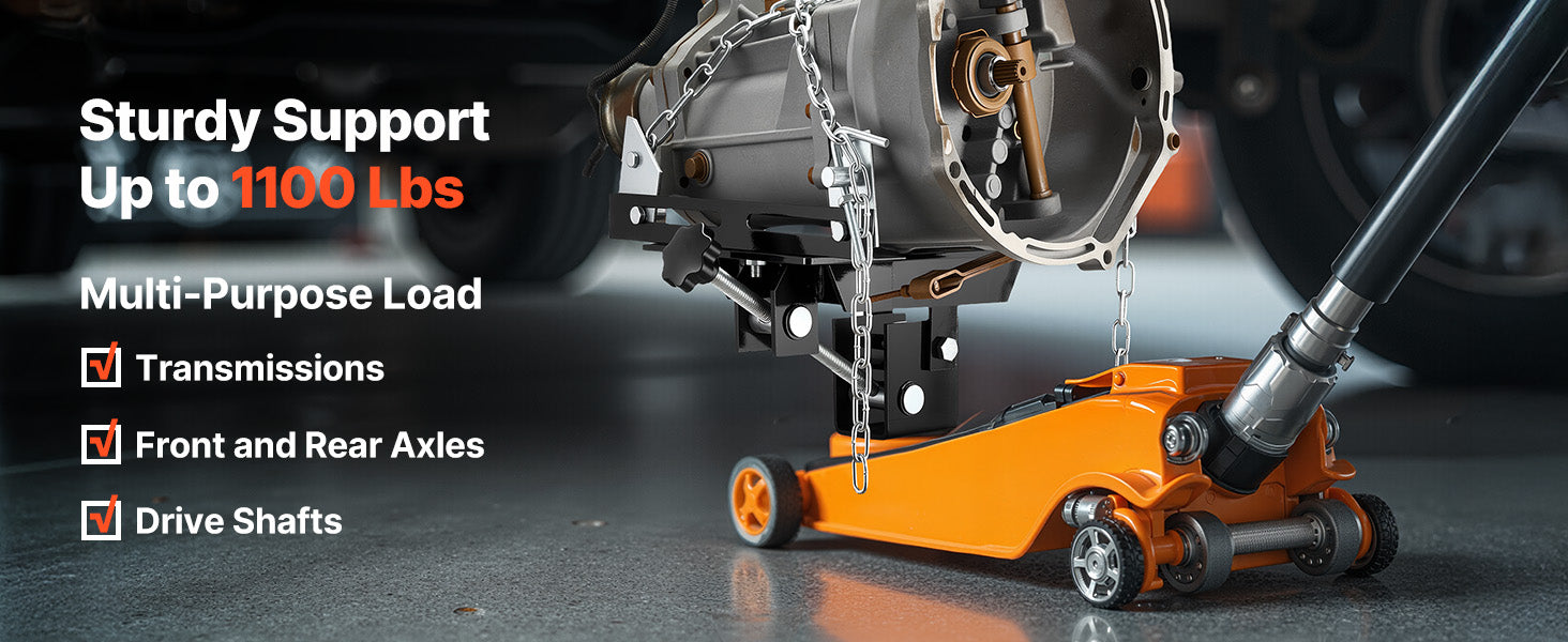 SucceBuy Transmission Jack Adapter 1100 lbs / 0.5 Ton Load Capacity Automotive Transmission Lift Adapter for Garage Repair Shop