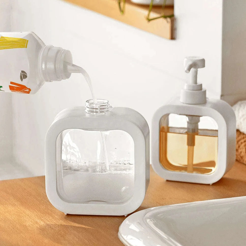 Transparent Large‑Capacity Soap Dispenser Bottle-300 ml