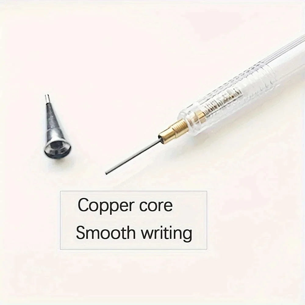 Transparent Mechanical Pencil Set — 0.5/0.7/0.9 mm with 2B Leads-0.9mm set