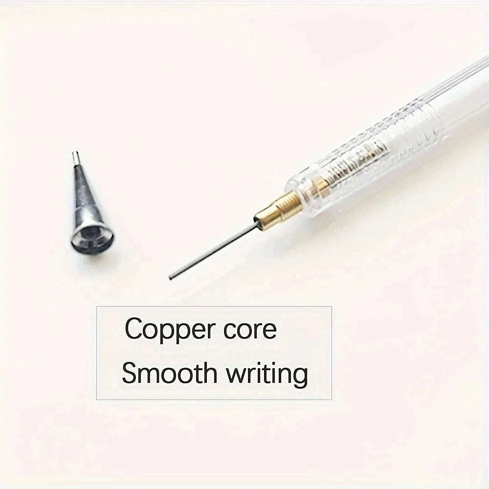 Transparent Mechanical Pencil Set with 2B Leads, 0.5/0.7/0.9 mm-0.9mm set