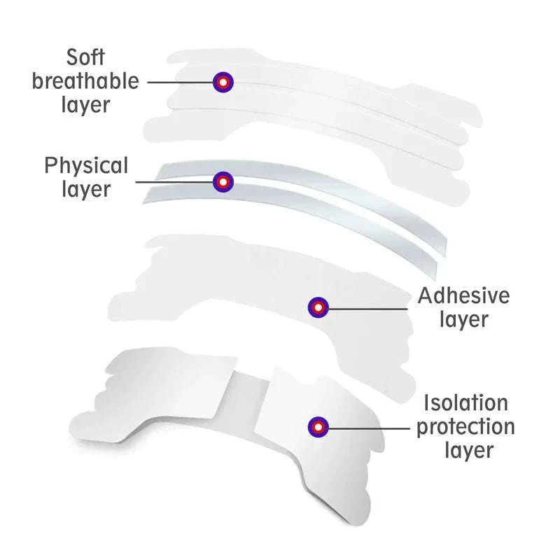 Transparent Nasal Strips for Better Breathing & Snoring Relief-United States / 50pcs / Size L